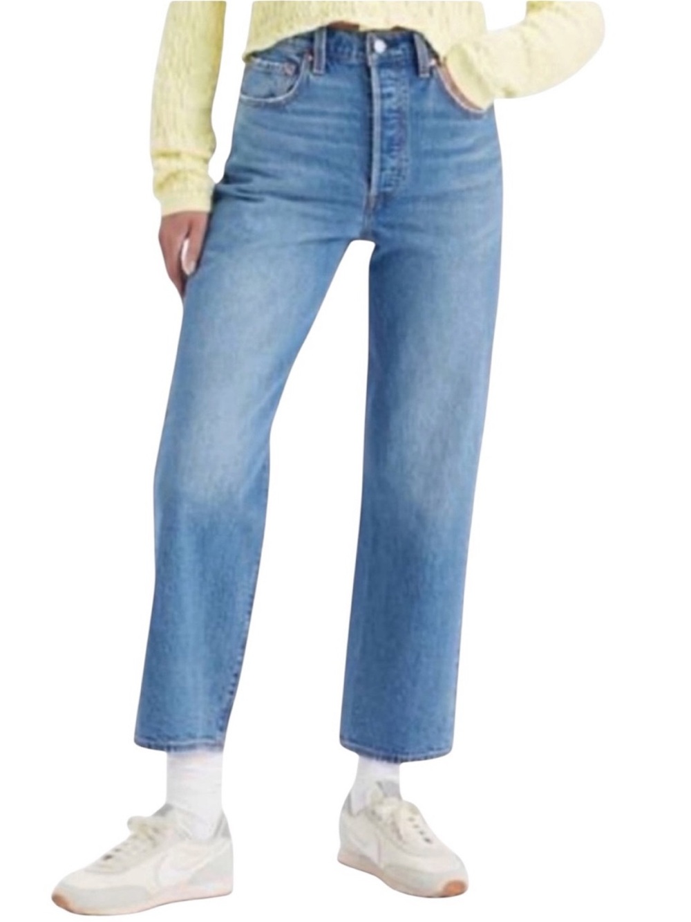 Levi’s Ribcage Straight high waist blue jeans size 25 excellent condition